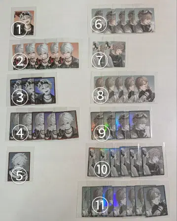 [낱개 판매 가능] 쿠로노와 7주년 ID 사진 스티커 44장