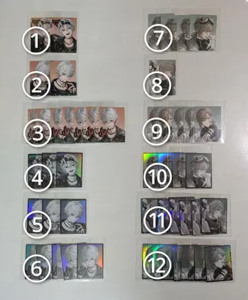 [ 낱개 판매 가능 ] 쿠로노와 7주년 ID 사진 스티커 49장