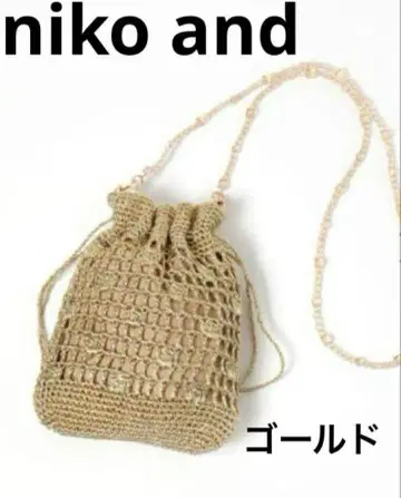 새상품급 niko and 오리지널 복조리 체인지 숄더백 골드