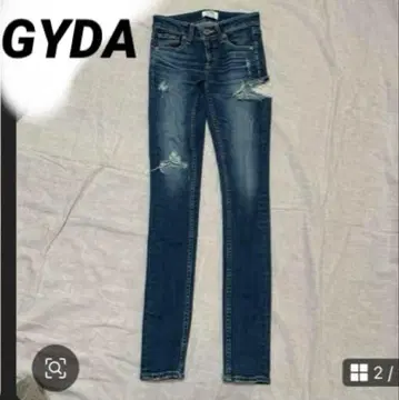 [새상품급] GYDA 제이다 데미지 데님 팬츠 S 사이즈 스키니 팬츠