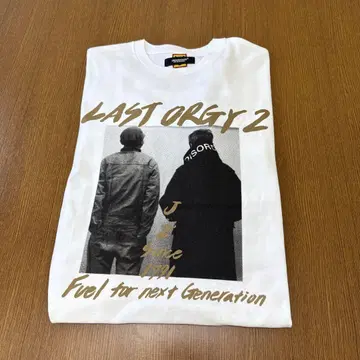 라스트 오지 사진 양면 프린트 롱 티셔츠
