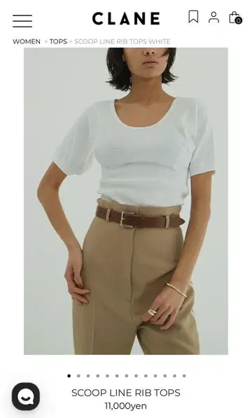 CLANE SCOOP LINE RIB TOPS