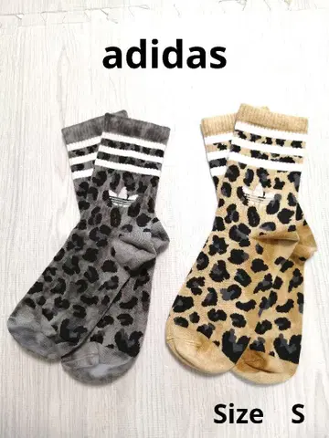 아디다스 오리지널 레오파드 크루 삭스 Size S 2족 SET