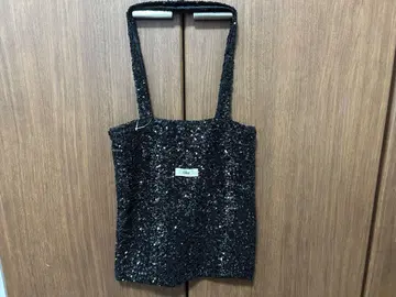 Uhr 스팽글 토트백 블랙