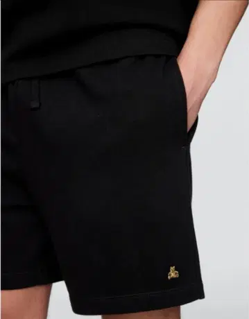 GAP 릴랙스 프렌치 테리 숏팬츠 블랑 베어 자수