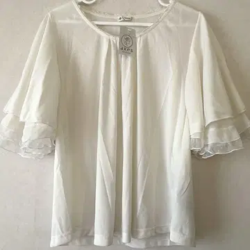 새상품 axes femme 소매 레이스와 리본 상의