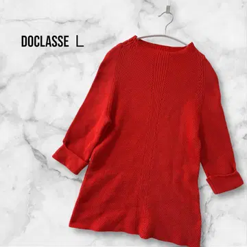 DoCLASSE (두클라세) 면 100% L 오렌지 니트 반소매 니트