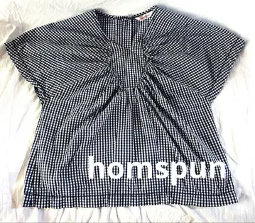 homspun 깅엄 체크 상의