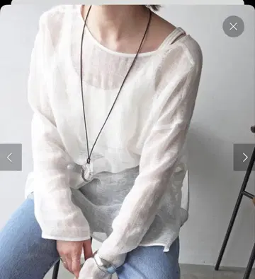 Spick&Span 메쉬 린넨 루즈 풀오버