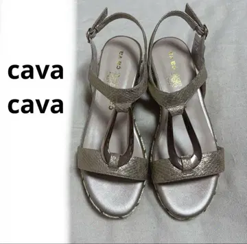 cavacava 웨지솔 샌들 골드