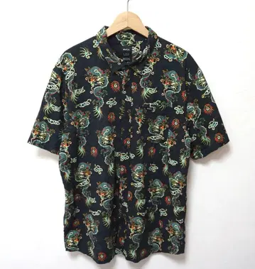 RVCA 드래곤 올 패턴 셔츠 루카 알로하 셔츠