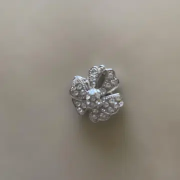 크리스탈 장식 꽃 모양 브로치 약 1.5cm