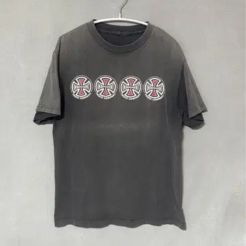 인디펜던트 블랙 오니 페이드 티셔츠 90년대 00년대