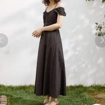 COEL 오프숄더 믹스 레이스 원피스