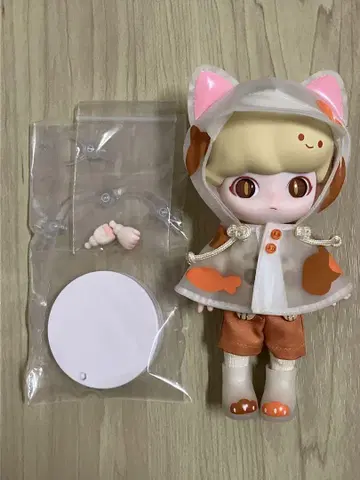 dimoo 액션 피규어 레인코트 고양이 popmart