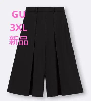 새상품 지유 GU 드레이프 큐롯 Q 블랙 3 XL