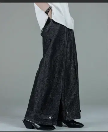 ADRER 엑스트라 퀄리티 와이드 플레어 팬츠 블랙