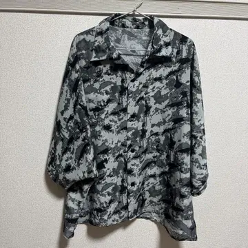 HARE 돌먼 슬리브 반팔 셔츠 새상품급 패턴 상의