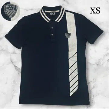 엠포리오 아르마니 피케 셔츠 로고 택 네이비 XS