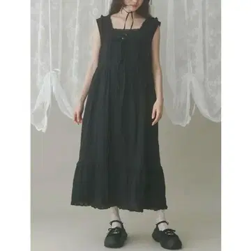 merry jenny ribbon 레이스 원피스 블랙