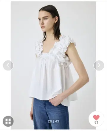 moussy SHOULDER FRILLS 상의 완판템