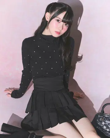 michellMacaron 미셸 마카롱 슬림 레그 플리츠 스커트