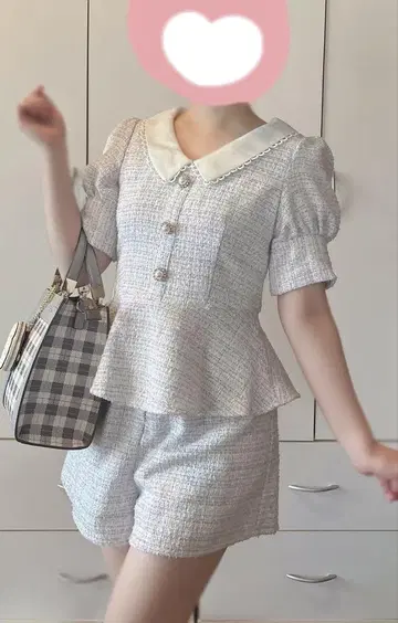 evelyn 에블린 트위드 펄 셋업
