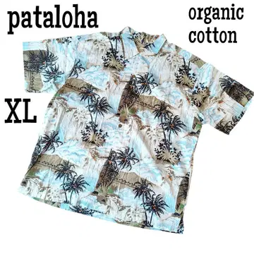 pataloha 오가닉 코튼 알로하 셔츠 XL 블루