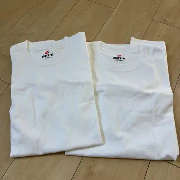 미사용 HANES BEEFY T셔츠 헤인즈 비피 2매 화이트