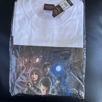 기묘한 이야기 STRANGER THINGS 티셔츠 사진 티셔츠 화이트