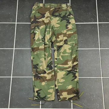 80s-90s US ARMY [우드랜드 카모 카고 팬츠 페인트]