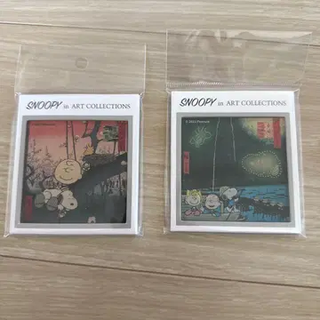 스누피 긴자 미츠코시 아트 컬렉션 마그넷 2개 세트