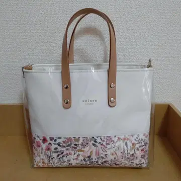 새상품 핸드메이드 리버티 페르다 클리어 토트백 가죽