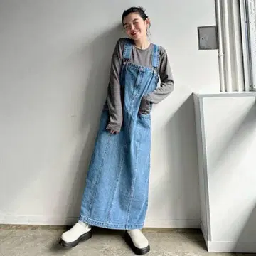 시마무라 푸우 콜라보 오버롤 스커트