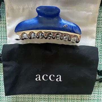 acca 파란색 헤어 클립 중형