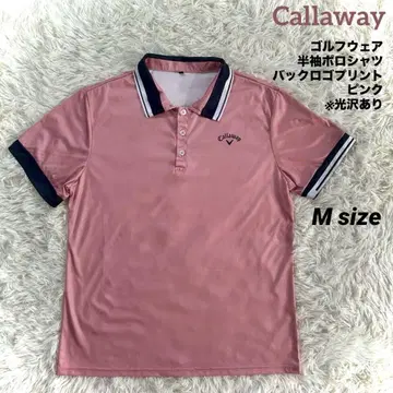 Callaway 골프웨어 반팔 폴로 셔츠 백 프린트 핑크 M