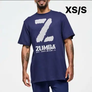 [새 상품] 신상 zumba 티셔츠 반팔 남성용 여성용 네이비 XS/S