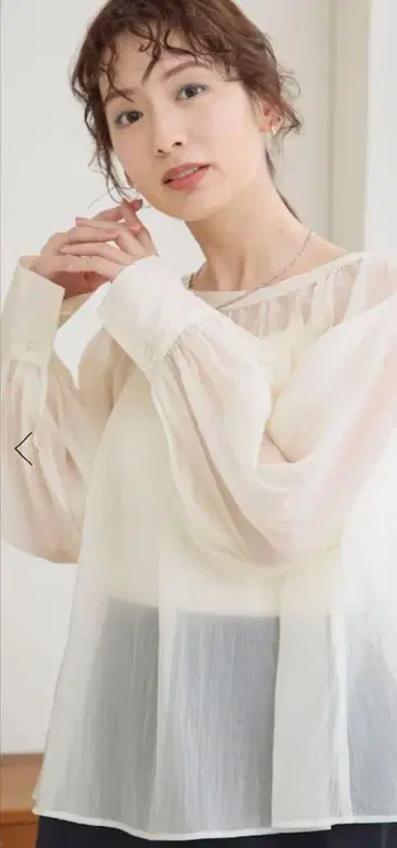 LEPSIM 렙심 시어 리본 블라우스 아이보리
