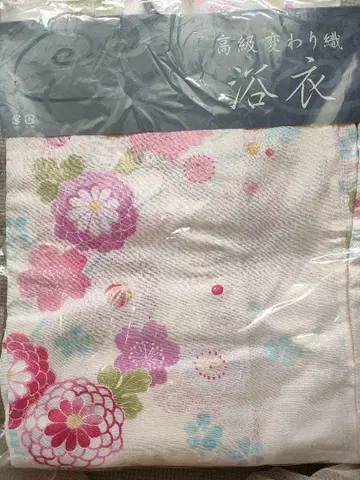 꽃무늬 유카타 고급 변형 직조 미사용