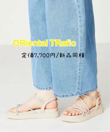 [ ORiental TRafic ] 큐빅 스트랩 샌들 베이지