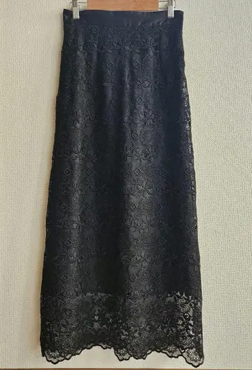 CITYSHOP 블랙 레이스 롱 스커트 38