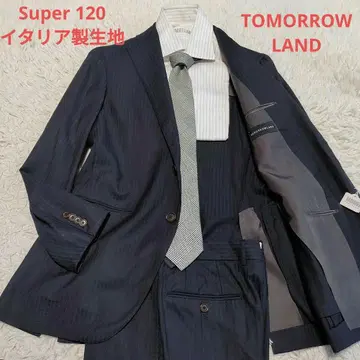 투모로우랜드 셋업 수트 네이비 울 Super 120