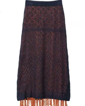 새상품 AMERI GEOMETRIC SHEER COLOR SKIRT