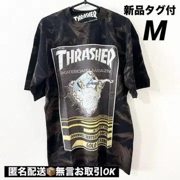 택 포함 새상품 THRASHER/트레셔 반팔 T 박스 실루엣 빈티지