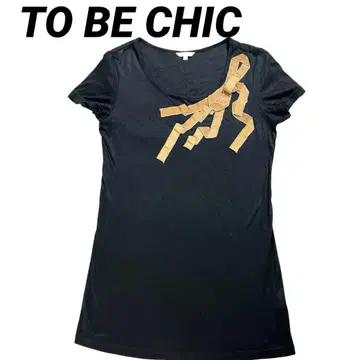 TO BE CHIC 티셔츠 튜닉 티셔츠 리본 비쥬 사이즈 II