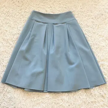 최근 폭시 나탈리 턱 플레어 스커트 무릎 기장 블루 38