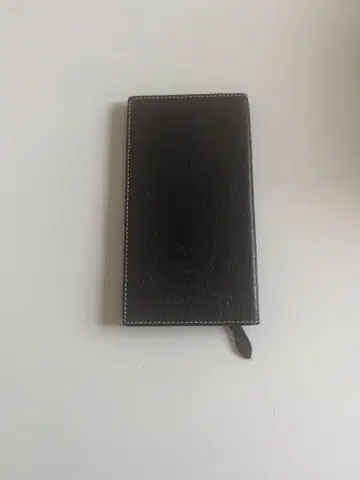 BISONTE 가죽 장지갑 지퍼형 블랙