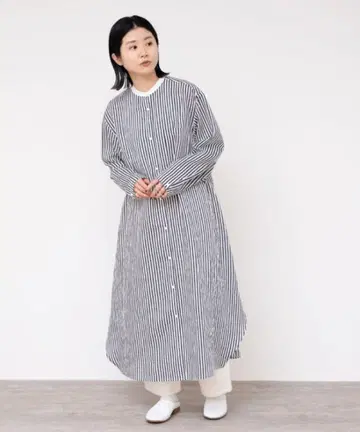 yuni CALVIA 스트라이프 서클 셔츠 원피스