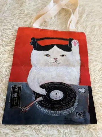 DJ 고양이 에코백 고양이 가방