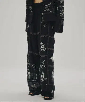 todayful Embroidery Patchwork Trousers
